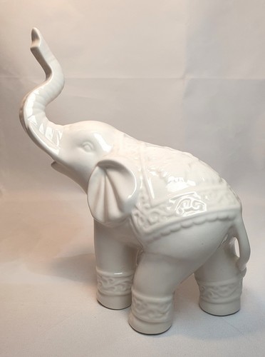 Porcelain elephant figurine - porcelain,