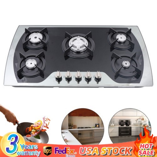 Stainless steel gas cooktop - steel,