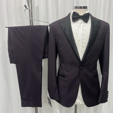 M&S Burgundy Slim Fit 2 Piece