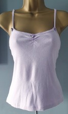 Vintage Lilac Ruched Sweetheart Bodice Rosebud Appliqués Vest Top Tank 10-12 