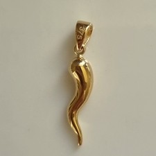 9ct Gold Italian Horn of