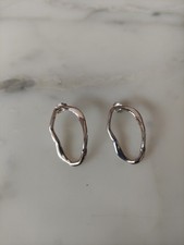 Deborah Blyth - Ripple Earrings - Made Using The Lost Wax Casting Process 