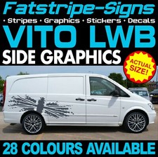 to fit MERCEDES VITO LWB STRIPES GRAPHICS STICKERS DECALS CAMPER DAY RACE VAN 