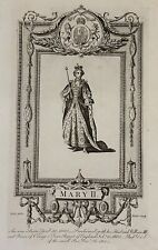 1783 Mary II of England (1662 - 1694) Original Antique Print
