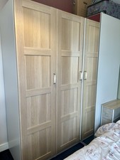 Ikea Pax Double Wardrobe & Double Corner Wardrobe Cream Doors & Mirror Door