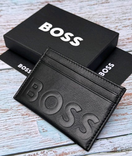 Boss grained leather card - boss,