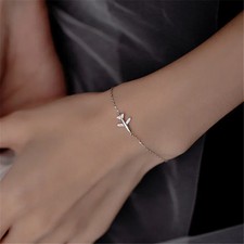 Cubic Zirconia Airplane Charm