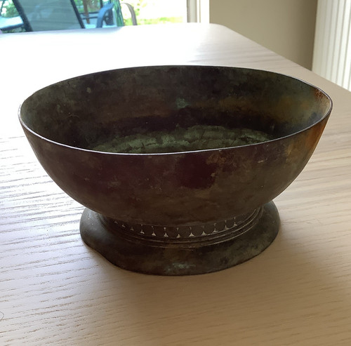 Copper pedestal bowl tableware - bowl,