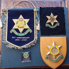BURMA STAR ASSOCIATION WALL PLAQUE,  Blazer Badge & 50 Year Banner