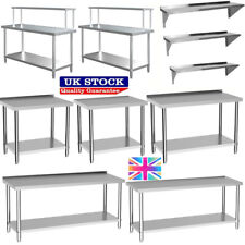 Stainless Steel Work Bench Commercial Catering Table Kitchen WorkTop Undershelf