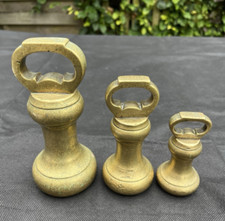 Set Of 3 Antique Bell Weights