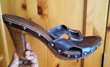 ZARA Brown Leather Studded