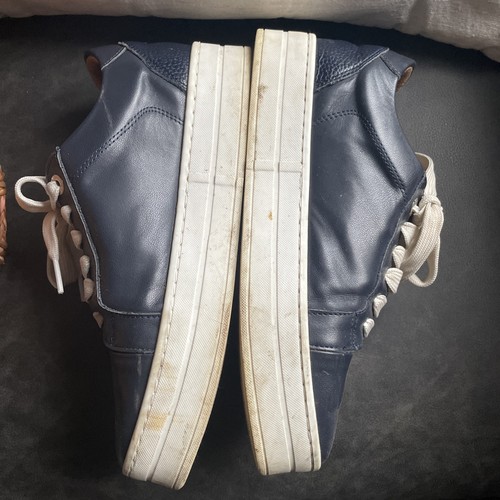 Moda pelle navy leather - navy,