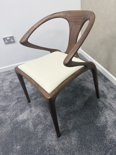 Sculptural curved walnut wood - sculptural,