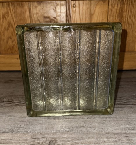Vintage glass block - glass,