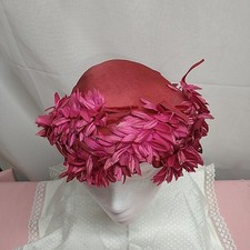 1940 ladies red flapper hat - red,