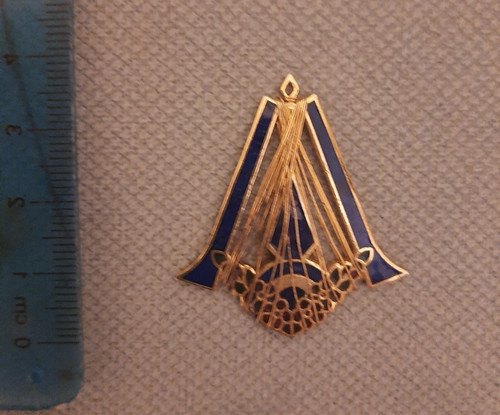 Masonic medal badge - badge, porcelain