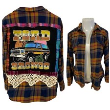 Upcycled Flannel Shirt Womens