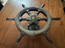 Vintage Wood And Brass Boat