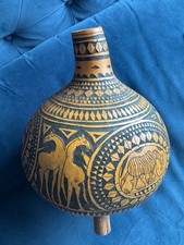 Hand Engraved Animal Calabash