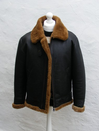 Vtg mens sheepskin leather