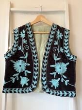 Suzani Velvet Vest, Handmade