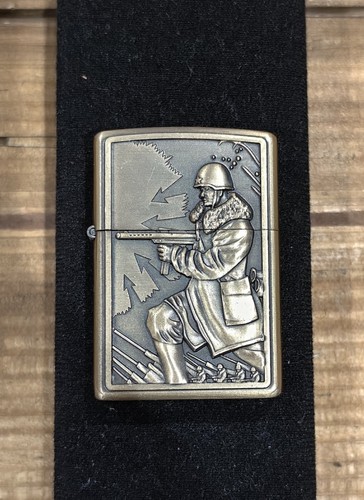 Heavy brass flip lighter - brass,