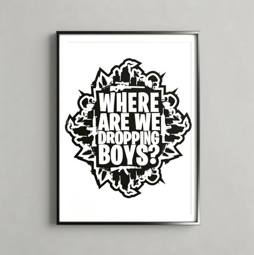 Fortnite poster wall art - a4,