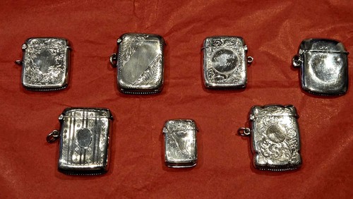 Solid silver vesta - solid, cases