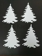 Evergreen tree x4 die cut pre