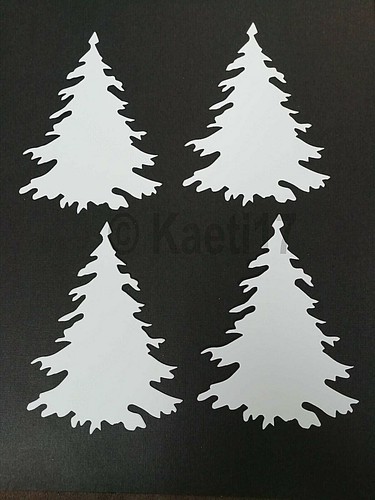 Evergreen tree die - x4, pre