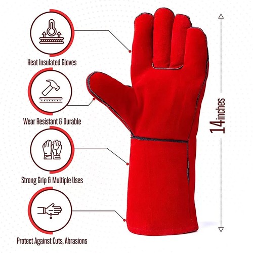 Heat resistant leather gloves - resistant,
