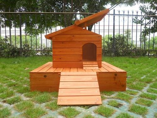 Floating duck house wooden - floating,