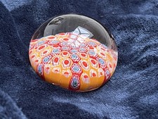 Vintage Millifiori Glass Paperweight
