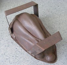 ANTIQUE RARE FRENCH TRUSSED CHICKEN METAL MOULD LENGTH 24 CM