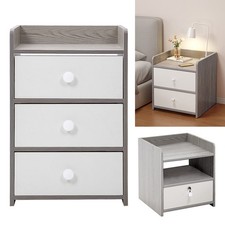Modern Bedside Table Drawers Cabinet Bedroom Furniture Storage Nightstand Shelf