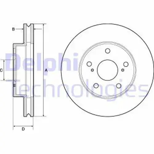 Brake disc vented bg4758c - 2x,