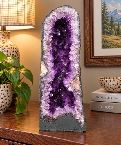 Amethyst crystal geode 1176 - crystal,