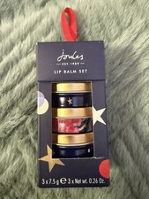 Joules Lip Balm Set 3 x 7.5g Blackberry Elderflower Honey Boxed Sealed