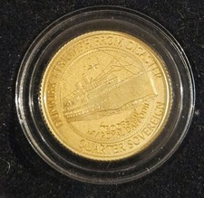Gold Quarter Sovereign Dunkirk 1940-2020, 22ct, Hattons of London