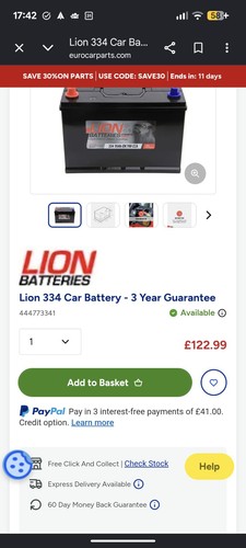 Lion 334 car - car, battery