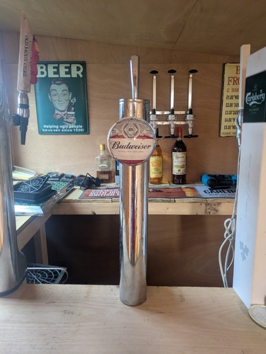 Budweiser beer pump full - beer, bar
