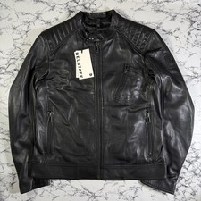 BELSTAFF Mens Black Leather V
