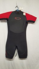 TWF Int Ltd Mod: Tesco Kids Shortie Wetsuit in Black & Red Size 30" Chest (K15)