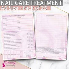Nail Care Client Record Card Consultation Form PREMIUM Salon x25