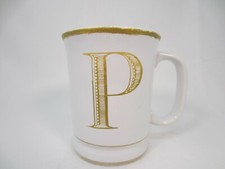 P Name White Coffee Mug Cup