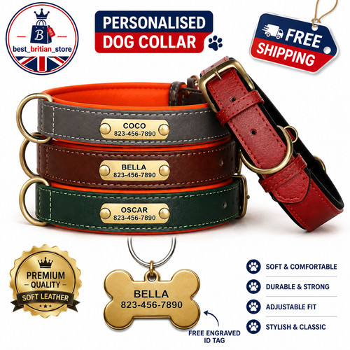 Soft leather collar - soft,