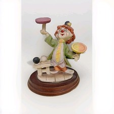 Vintage Clown Ornamemt Spinning Plates Circus Figurine Collectable