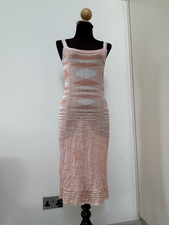 Rare Missoni Sports Orange Bodycon Vintage Maxi Dress Size 40 / Medium