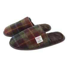 Glen Appin Harris Tweed Men's Slip on Slippers Fleece Lined